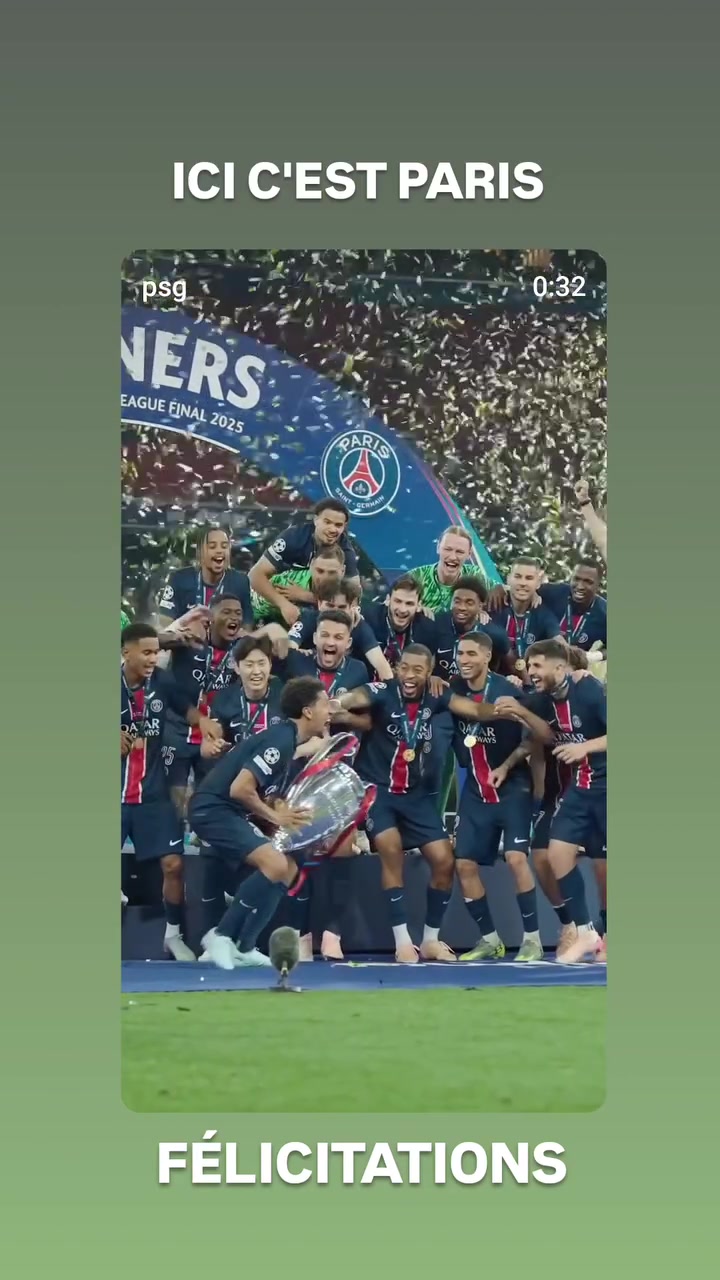 伊布社媒祝贺老东家问鼎大耳朵杯：这里是巴黎！